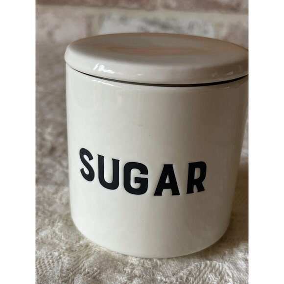 2 Stackable Set Ceramic Sugar & Creamer Jar Minimalist Style Storage Container - Picture 7 of 16